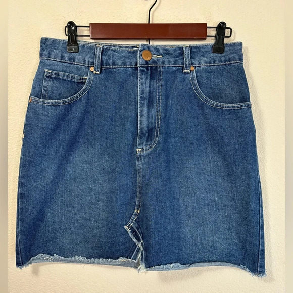 Cotton On A-Line Denim Mini Skirt - Picture 1 of 3